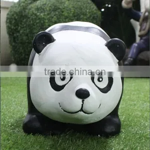 Life Size Cute Cartoon Fiberglass Panda Statues for Park thumbnail-2