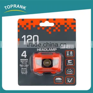 120 Lumens Night Vision Red Led Waterproof Headlamp thumbnail-1