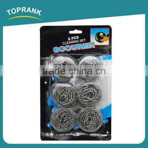 Manufacturer High Quality Kitchen Cleaning Stainless Steel Pot Scourer Cleaning Ball thumbnail-1