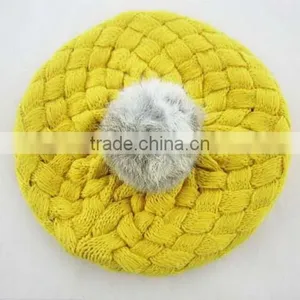Baby Hat Kids Baby Photo Props Beanie Faux Rabbit Fur Gorros Bebes Crochet Beanie Toddler Cap thumbnail-3