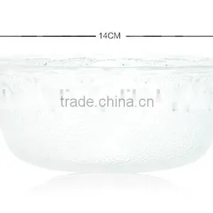 Apple Design Set 5 Engraving Large Cleat Decorative Glass Salad Bowls thumbnail-2