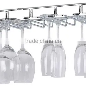 Household Under Cabinet Wire Wine Glass Rack thumbnail-3