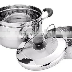 New Design Large Stainless Steel Steamer Pot Cooking Pot thumbnail-5