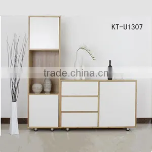 Popular Combined Bamboo Corner Cabinet for Storage Things in Living Room thumbnail-1