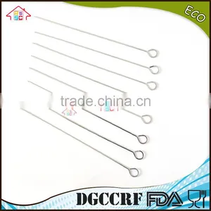 NBRSC Long Flat Metal Chrome Plated BBQ Skewers, Grill / Barbecue Shish Kebab Kabob Skewers thumbnail-2