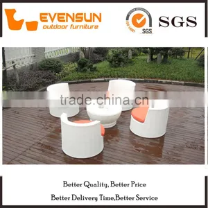 5PC Rattan Material Stacking Sofa Set Patio Wicker Furniture thumbnail-1