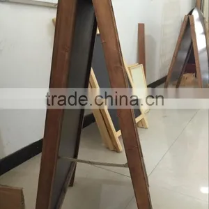 Hot Sale Pine Wood Frame Advertising Blackboard With Stand Foldable thumbnail-2