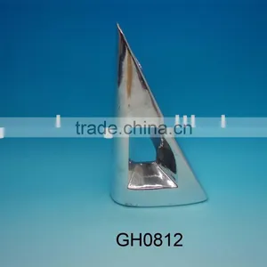 HOT SALE Triangle Plating Silver Ceramic Vase thumbnail-1