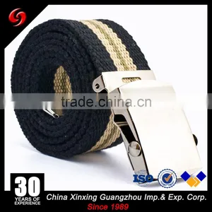 Military Classical Canvas Pants' pp Belt for Officer Cotton or Nylong Polyester Ribbon Metal Buckle Canvas Belt thumbnail-2
