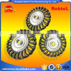 115MM Brush Wheel Twist Knot Crimped Bowl Disc Abrasive M14 Round Grinding Cheaning Brush thumbnail-2