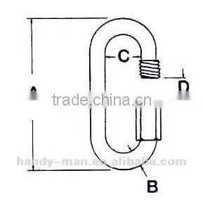 Marine Deck Hardware Stainless Steel Triangle Quick Link thumbnail-3