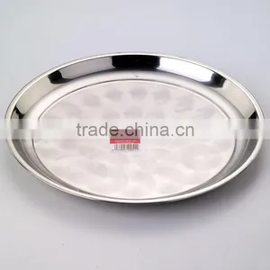 10" Decoration Custom Serving Tray Fashion Stainless Steel Plate Fruit Plate thumbnail-1