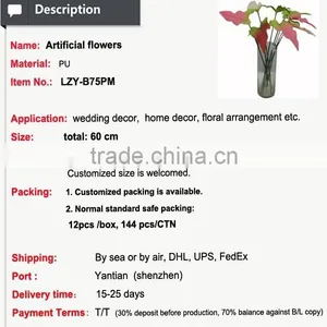 Wholesale Artificial Flowers Artificial Flowers for Decoration Ornamental Foliage Plants thumbnail-2