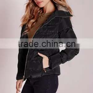 Most Popular Chinese Style Women Black Padded Jacket thumbnail-3