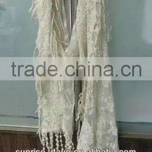 Wholesale Free Cotton Crochet Winter Scarf Patterns Tassel Edging thumbnail-1
