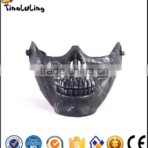 2017 New Popular Horror Halloween PVC Skeleton Skull Half Face Mask thumbnail-5