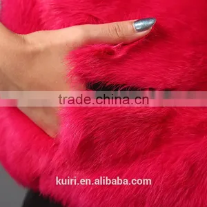 2016 Winter New Fashiona Woman Plus Size Real Rex Rabbit Fur Short Coat thumbnail-3