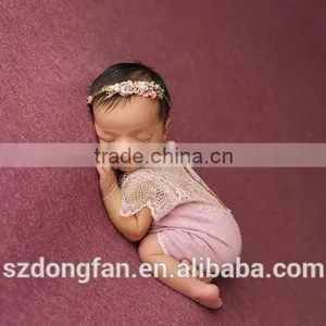 2017 Baby Frock Designs Newborn Baby Clothes Lilac Lace Baby Romper thumbnail-1