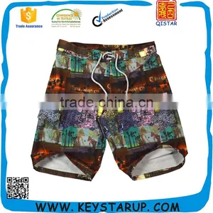 Wholesale Jacquard Fabric Beach Shorts, 4 Way Stretch Boardshorts Custom thumbnail-1