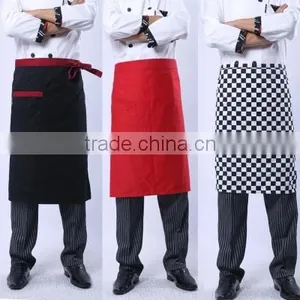 Juqian Factory Price Cheap Bulk Kinds Cotton Kitchen Hotel Chef Uniform Apron Designs thumbnail-1