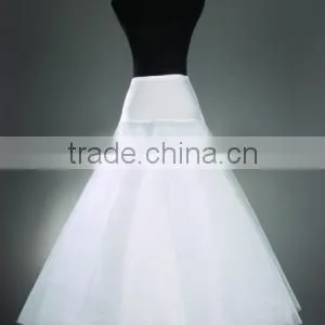 Cheap White A-Line Petticoats for Wedding Dresses 1 Hoop Crinoline Bridal Gowns Wedding Accessories J thumbnail-1