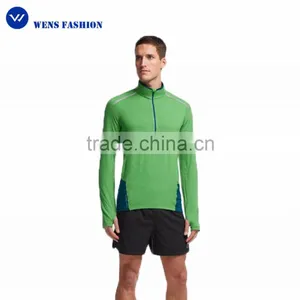 Factory Wholesale Plain Fitted T-Shirts Half-Zip Round Neck Sweatshirt thumbnail-1