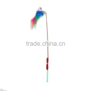 PlasticWand Pet Teaser Mouse Animal Green Bell thumbnail-1