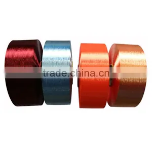 Huilong POY 500D Yarn Colored for Making Polyester 300D/96F Colored DTY Yarn , SD, ,DOPE DYED AA Grade thumbnail-1