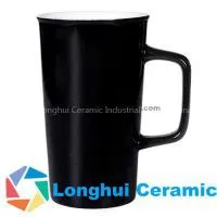 18oz Personalized Tall Streight Flared Top Ceramic Glazed Coffee Mug thumbnail-1