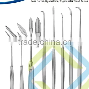 20 Cone Knives,Mymotomen, Trigeminal & Tonsil Knives thumbnail-1