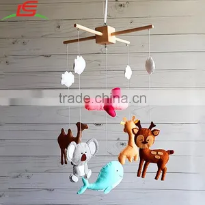 Cute Baby Gift Animal Felt Hanging Bed Ring thumbnail-1