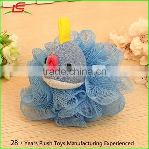 Hot Selling Kids Toy Pouf Mesh Bath Sponge With Stuffed Animal thumbnail-4
