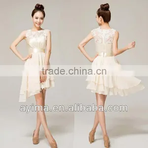 Hot Selling New Charming Beige Bridesmaid Prom Party Dress thumbnail-1