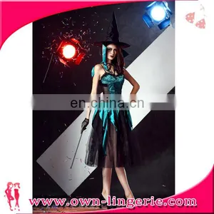 Carnival Halloween Witch Costume Fancy Dress Woman's Vampire Witch Devil Halloween thumbnail-5