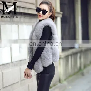 2014 Europe and America New Design Fox Fur Vest Fashion Women Fox Fur Vest thumbnail-3
