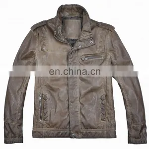 2016 Manufacture Latest Fashion Mens PU Jacket thumbnail-1