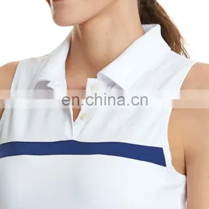 2016 Custom Design 88% Polyester 12% Spandex Quick Dry Sleeveless Sports Dress Women Fitness thumbnail-3
