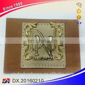 Garment Jeans PU Leather Labels With Metals and Rhinestones thumbnail-1