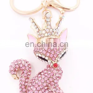 Customized Lovely Fox Shaped Metal Keychain For Bag Pendant thumbnail-3