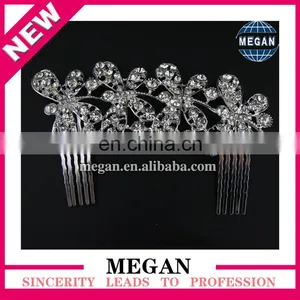 Bling Dragonfly Rhinestone Crystal Crown Tiara Comb Princess Crowns thumbnail-1