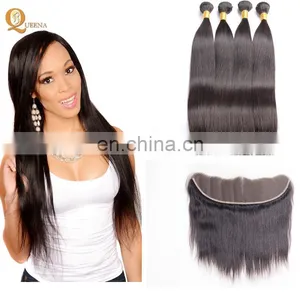 Queena 100% Human Hair Cheap Unprocessed Virgin Brazilian Body Wave Lace Frontals With Baby Hair thumbnail-3