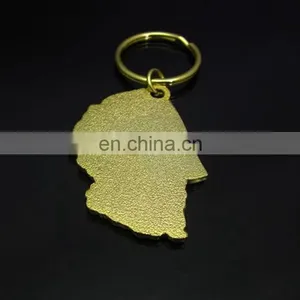 Custom Shiny Gold Color Metal Keychain Key Ring Key Holder thumbnail-2