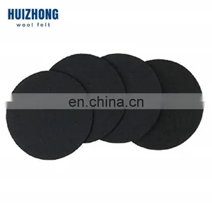Round Square Felt Drink Coaster Cup Mat Premium Felt Cup Glass Coasters Set With Holder thumbnail-1