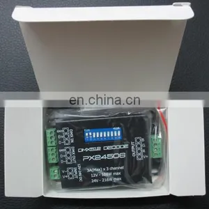 DC12V 24V 3Channels Decoder Driver RGB Amplifier DMX 512 PX24506 Led Strip Light Controller thumbnail-7