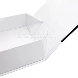 Ribbon Gift Box Creative Flip Box Export Products Packaging Box Folding Cardboard Box With Ribbon Bow thumbnail-2