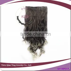 Grey and White Color Curly Hair Pieces Wigs thumbnail-1