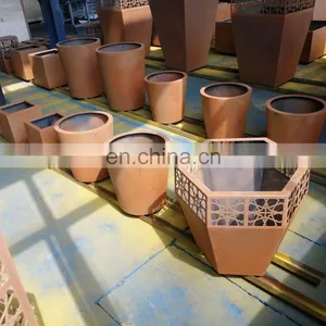 Customize Decor LED Animal Corten Steel Wrought Iron Metal Stand Flower Pot/Planter thumbnail-1