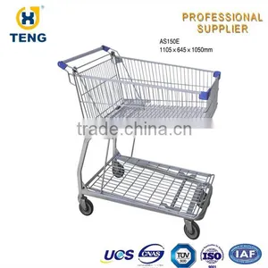 Asian Style High Capacity Shopping Cart Basket Push Cart thumbnail-6