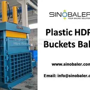 Plastic HDPE Buckets Baler, Plastic Buckets Baling Press Machine thumbnail-1