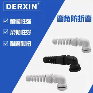 Nylon Bend Anti-bending Cable Waterproof Connector M12-M25 Anti-torsion Fixed Head Wire Protection 90 Degree Bend thumbnail-1